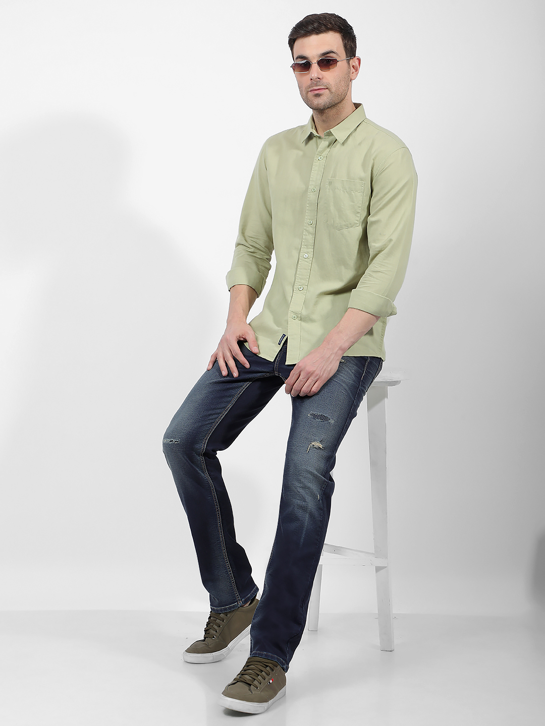 Numero Uno Men Faded Blue Jeans